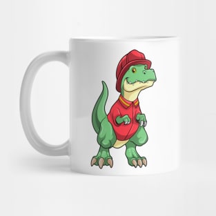 Dinosaur as Firefighter with Fire helmet Mug